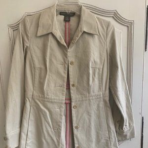 Banana Republic Trench Coat with Pink Trim Lining